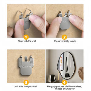 Kit de fixation mural en métal pour photos et affiches, support d'angle en fer pour toiles et tableaux, crochet de suspension pour cadres photo - Product Image 6