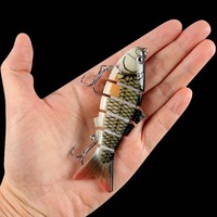 Nouveau leurre de pêche en eau salée à naufrage lourd Wobbler segmenté en 3D pour la chasse au poisson méné surfeur