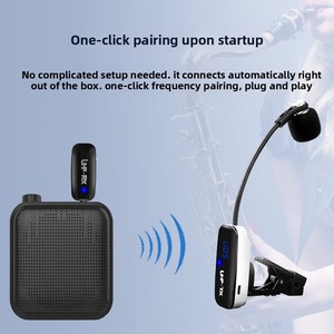 Microphone sans fil spécifique au saxophone, directivité commutable, capteur audio haute qualité pour <span class=keywords><strong>trompette</strong></span>, scène et danse carrée - Product Image 3