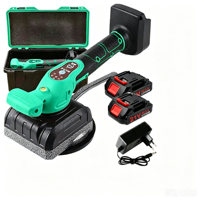 Vibrateur de carreaux sans fil 21V de qualité industrielle, prêt à être expédié, avec moteur sans balais, outil électrique portatif pour la pose de carreaux, avec boîte de rangement