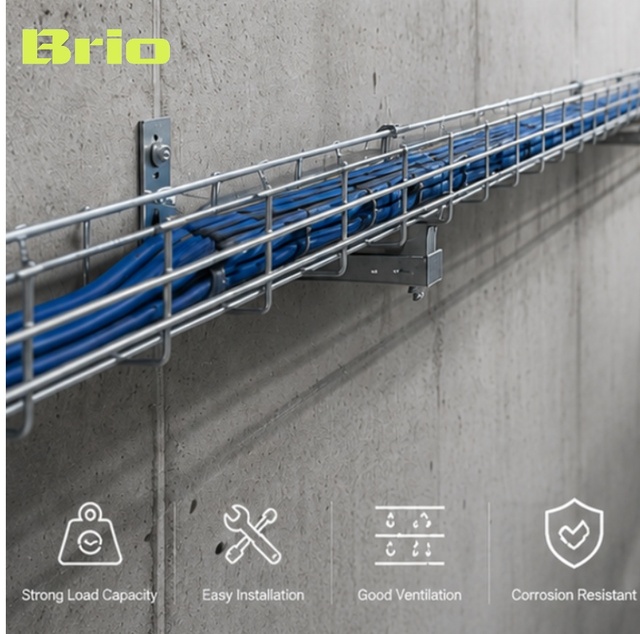 Cable Mesh Tray Wire Basket Tray System for Data Center Server Room Cable Management and Routing