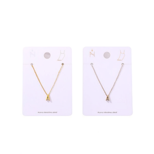 Cavigliera con lettera A in acciaio inossidabile dal design minimalista per gioielli da donna alla moda - Product Image 2