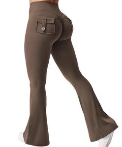 Pantalones de bolsillo de carga personalizados pantalones elásticos de cintura alta Fitness para mujer verano Fitness deportes Yoga correr levantamiento de glúteos - Product Image 1