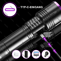 Lumière noire UV pour les taches d'urine d'animaux domestiques sur les tapis Détection de scorpions et de punaises de lit Argent Outils de sécurité domestique Lampe de poche