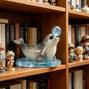 Adorno de Resina Transparente con Forma de León Marino, Personalizable, Lindo y Adorable, para Escritorio, Decoración del Hogar y Regalos Navideños, Marca BZY - Product Image 6