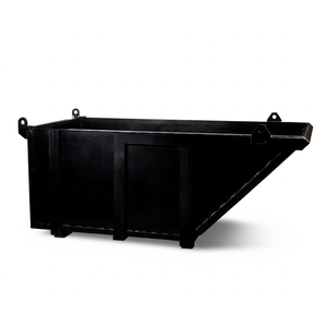 Conteneur de déchets de construction en acier robuste pour grue, avec yeux de levage et décharge inclinée, capacité 5000-13000 lb, origine US - Product Image 1