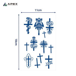 Autocollants de <span class=keywords><strong>tatouage</strong></span> temporaire semi-permanent aux herbes, finition mate, phosphorescents, 80 motifs, 110x180mm, vente en gros - Product Image 2