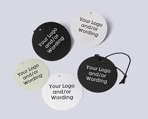 Étiquettes volantes kraft imprimées de luxe en papier rond en relief étiquettes volantes pour vêtements étiquette volante personnalisée pour marque de vêtements avec logo - Product Image 6