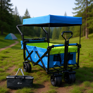Carrito de camping plegable NapFox 4 en 1 con ruedas todoterreno, plegable con toldo extraíble para uso en exteriores - Product Image 2