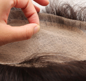 Longfor 2024 Popolare Toupet da <span class=keywords><strong>Uomo</strong></span> con Base in Seta e PU Iniettato 7x9 Pollici, Capelli Remy Indiani Lisci e Setosi di Alta Qualità - Product Image 2
