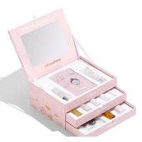 Ensemble complet d'étuis à cosmétiques pour kit de maquillage boîtes pour femmes soins de la peau masque facial lotion crèmes gel blanchissant boîte d'emballage avec miroir