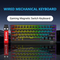 Clavier mécanique 64 touches 60% avec échange à chaud, Type-C, petit clavier mécanique filaire pour jeux