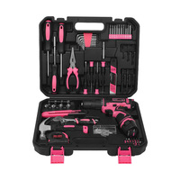 Ensemble d'outils à main pour la maison de 153 pièces avec perceuse sans fil pour les projets de réparation DIY à domicile