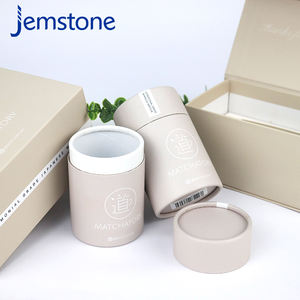 Conjuntos de productos de tubo de cartón de lujo personalizados, embalaje de caja de regalo de tubo de papel Kraft marrón con logotipo impreso para comida Kraft - Product Image 5