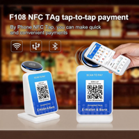 Etiqueta NFC F108 con Generador de Códigos QR Dinámicos, Conexión CER (PC Casher) por Cable de Datos USB, Bluetooth o Wifi Direct