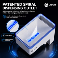 AIPAI NUEVO Alimentador Automático de Peces A+ con Abrazadera Ajustable, Temporizador Programable, Control por APP Inteligente, Protección Contra la Humedad y Contra Atascos