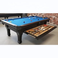 Tables de billard de luxe rétro de haute qualité, très populaires, 7 pieds, 8 pieds, 9 pieds, table de billard professionnelle en bois sculpté antique sur mesure