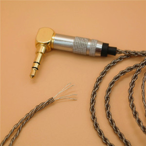 Silver Plated Braided <b>Audio</b> <b>Cable</b> 3.5mm Plug For <b>Digital</b> Devices - Product Image 4