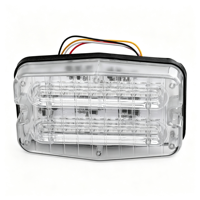 Feu de signalisation à grille LED 54W, montage latéral, boîtier en alliage d'aluminium, clignotant d'urgence multicolore pour camion, IP65