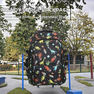 Large Capacity Lightweight Water Resistant Polyester Backpack Boys New Trendy <strong>Cool</strong> Printed Cross-Border Design <strong>College</strong> <strong>Students</strong> - Product Image 2