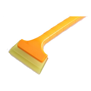 Cuchilla de goma para quitar nieve del coche, 33x12,5x5,5 cm, mango largo, raspador de hielo montado en el vehículo, amarillo - Product Image 1