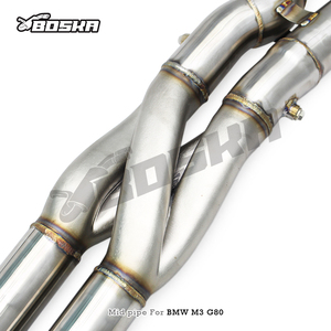 Tuyau intermédiaire égal de longueur personnalisé en Z pour BMW M3/M4 G80/G82 S58 3.0T 2021-2024 |   Acier inoxydable poli SS304 de 1,5 mm Performance Ex - Product Image 4