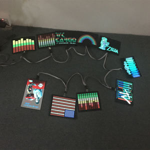 1000'den Fazla Tasarım Karanlıkta Parlayan <span class=keywords><strong>Neon</strong></span> Işıklı EL Yanıp Sönen Panel PVC Malzemeli Ses Aktif/Otomatik Yanıp Sönme Özellikli Tişörtler İçin - Product Image 2