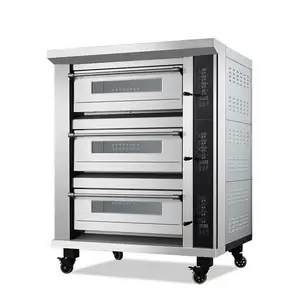 Top Fashion Meat Pie product Gas Bread Pizza Italy Industrial Hamburger baker Deck Hot Air Free Combination baking Oven