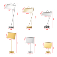 YITIAN Petit porte-cartes en fil d'or Porte-cartes de menu de restaurant en acier inoxydable Porte-cartes de table pour fête de mariage