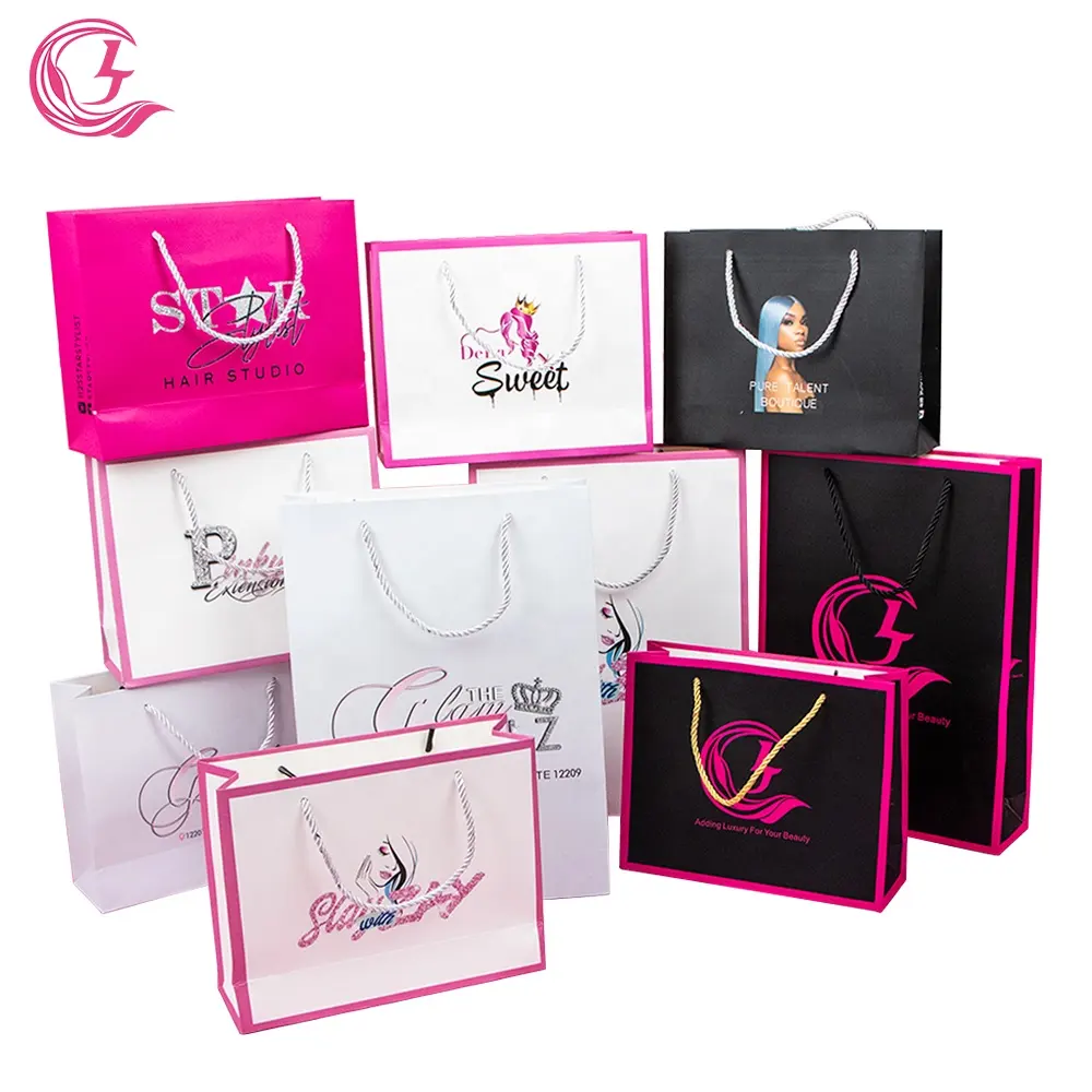 Saç uzatma kağit kutu peruk kutuları hediye ambalaj için özel el yapımı Logo endüstriyel güzellik kağıt 10 adet adedi tasarım logo
