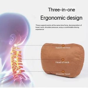 <span class=keywords><strong>Coussin</strong></span> de siège de voiture universel en velours peau de cerf Appui-tête Soutien de la taille <span class=keywords><strong>lombaire</strong></span> Oreiller Protection du cou Compatible <span class=keywords><strong>Mercedes</strong></span> Benz - Product Image 2