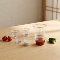 ZFCUP Prix d'usine – Mini gobelets PET de 0,9 oz à 4 oz, écologiques, recyclables, jetables, pour sauces et fast-food