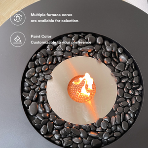 MEISU.CH Brasero para <span class=keywords><strong>Exteriores</strong></span>, Parrilla Redonda Independiente para Jardín o Villa, con Núcleo <span class=keywords><strong>de</strong></span> Combustión <span class=keywords><strong>a</strong></span> Leñ<span class=keywords><strong>a</strong></span>/<span class=keywords><strong>Gas</strong></span>/Alcohol, Calentador sin Humo - Product Image 5