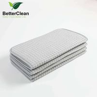 Tapis de séchage de vaisselle en microfibre super absorbant, grand format, pour comptoirs, éviers et égouttoirs, gris