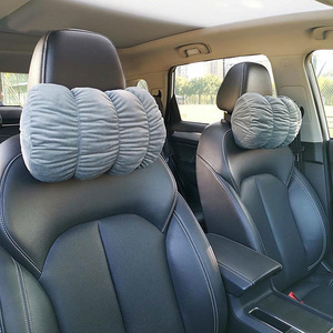 Coussin de soutien pour la nuque de voiture, gris, en peluche douce, pour siège de voiture, une paire, universel, utilisation quatre saisons - Product Image 4