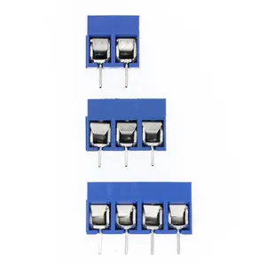 KF301 2P/3P/4P mavİ KF301-5.0 KF301 vida 5.0mm düz Pin PCB vidalı Terminal bloğu konnektörü ekleme tipi