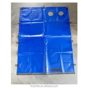 قماش مضاد للماء أزرق 610GSM 1100DTEX مقاوم للماء بداخل خيمة شاحنة من الكلوريد متعدد الفينيل PVC قماش مضاد للحرائق غطاء قماش مضاد للنار خيمة شاحنة
