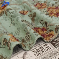 Nouveaux produits 100% Polyester personnalisé tissé Jacquard tissu canapé tapisserie d'ameublement rideau Roses tissu à vendre