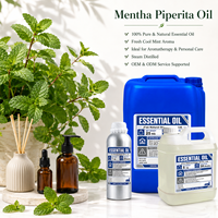 Huile Essentielle de Menthe Poivrée Bio Pure et Naturelle Rafraîchissante et Parfumée pour Soulagement de la Douleur, Usage Corporel Herbal, Éclaircissante