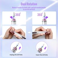 Nouveau modèle 2026 : Stylo de manucure professionnel en aluminium, moteur brossé 35000 tr/min, rechargeable USB, portable, faible bruit, pour salon de manucure