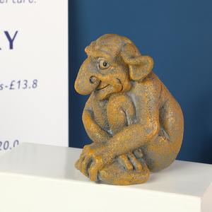 สวนด้วยกล้องจุลทรรศน์งานฝีมือก็อบลินเครื่องประดับเรซิ่นที่สร้างสรรค์รูปปั้นหินชายแก่อบแห้งเครื่องประดับตกแต่ง - Product Image 5