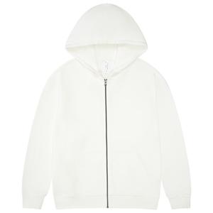 Sweat à capuche avec logo imprimé personnalisé Veste zippée vierge de couleur unie épais Manteau décontracté unisexe automne/hiver - Product Image 1