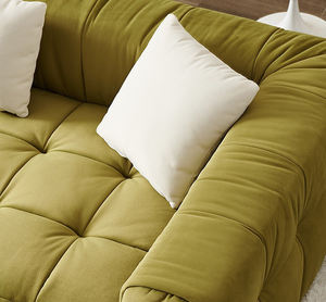 Divano Nordico per Soggiorno, Divano Modulare ad Angolo a Forma di L, Divano a 2 Posti <span class=keywords><strong>Beige</strong></span> Confortevole in Tessuto per Casa - Product Image 2