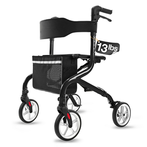 Déambulateur <span class=keywords><strong>pliable</strong></span> à 4 roues en aluminium pour adultes, fabrication OEM, usage intérieur/extérieur, vente en gros, TRA38 - Product Image 2
