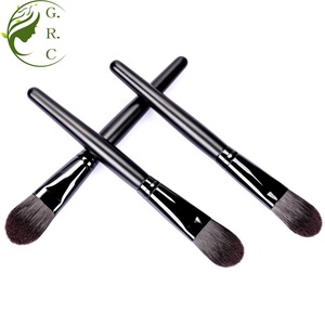 Z แปรงแต่งหน้ารองพื้นไม้วีแกน,ผลิตภัณฑ์ดูแลผิวไม้สีดำหน้ากากสังเคราะห์แปรงแต่งหน้า - Product Image 2