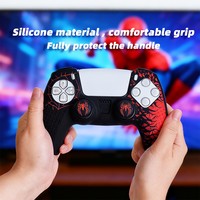 Vente flash - Étui de protection en silicone souple antidérapant pour PS5 - Étui de protection Spiderman - Coque pour manette P5