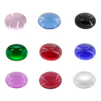 Pierres précieuses ovales polies en agate, pierres lâches créées en laboratoire, imitation de strass à dos plat en vrac