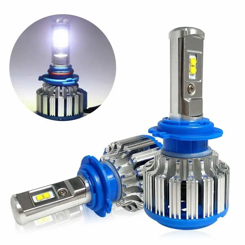 Turbo LED T1 Led headlight 55W 12000lm 6000k LED H4 9005 9006 T1 Car Headlight Bulbs for Auto