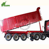 Semi-remorque benne basculante arrière pour transport de charbon 45m³ à vendre