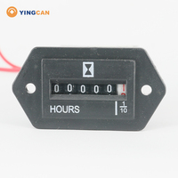 Timer Elektronik Kuarsa Seri SYS-1 Hitam, Konstruksi Tertutup Rapat, Penghitung Waktu Industri untuk Mesin Konstruksi